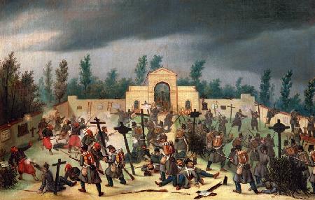 Scene from the Battle of Solferino: Fighting in the Cemetery