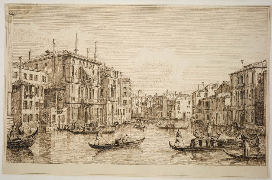 Ansicht des Canal Grande mit dem Palazzo Falier, dem Palazzo Guistinian-Lolin und dem Palazzo Contar from Antonio Visentini