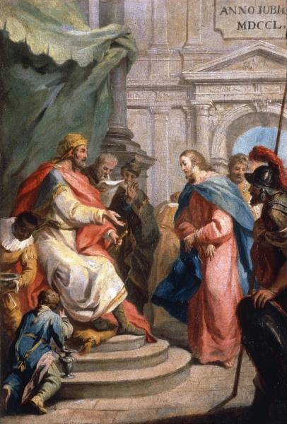 A.Zucchi / Christ bef.Caiaphas / 1750 from Antonio Zucchi