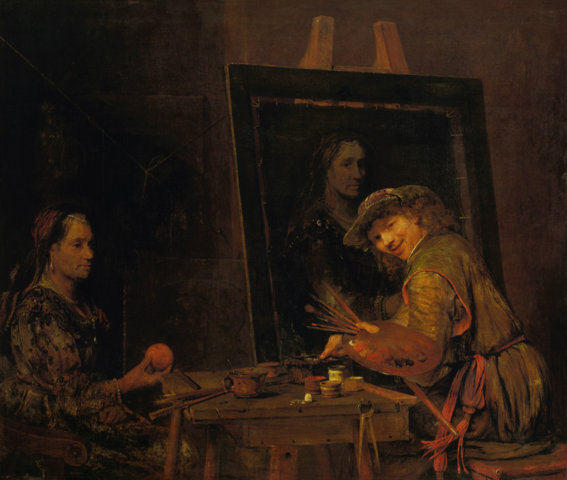 Self-Portrait as Zeuxis Portraying an Ugly Old Woman from Arent de Gelder