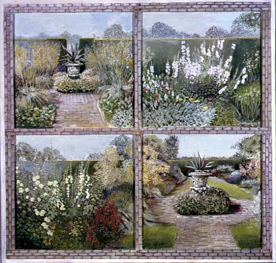 Urn Garden (Glyndebourne) 1998 (tempera on panel)  from Ariel  Luke