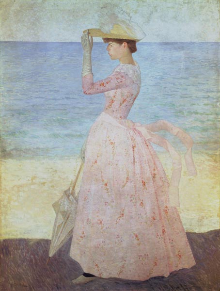 Woman with parasol. from Aristide Maillol
