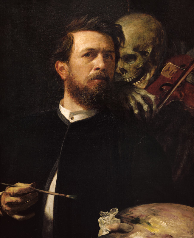 Self Portrait with Death with a Violin from Arnold Böcklin