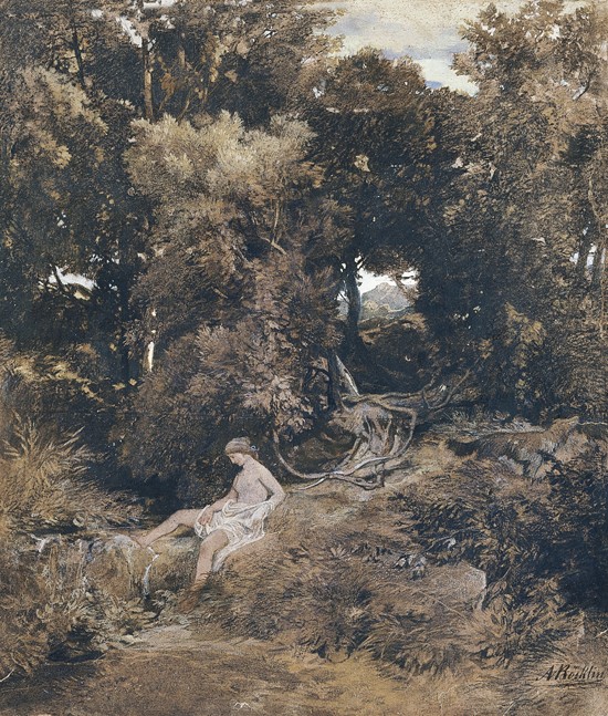 A Nymph at the Fountain (Pan, Chasing a Nymph) from Arnold Böcklin