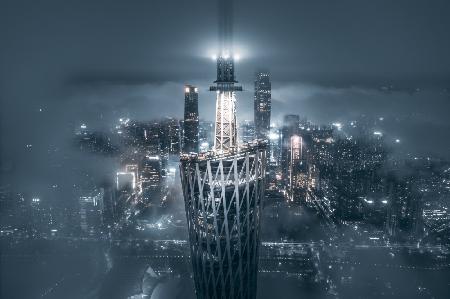 Cloudy Canton Tower