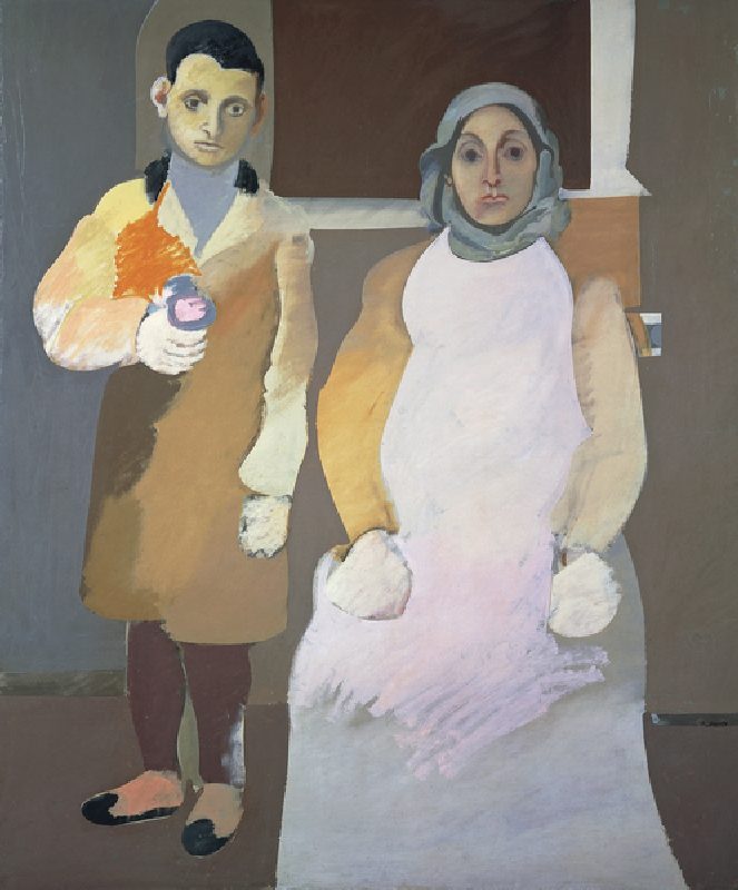 The artist and his mother, ca 1926-1936, by Arshile Gorky (1904-1948), oil on canvas, 152x127 cm. Un from Arshile Gorky