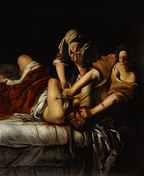 Judith beheads Holoferns from Artemisia Gentileschi