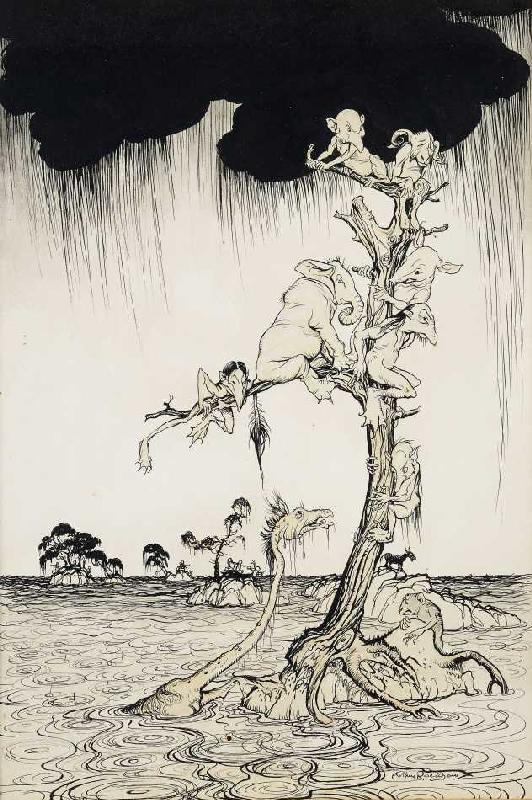 Die Flut ('The Animals You Know Are Not As They Are Now'). from Arthur Rackham