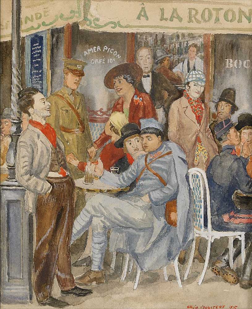 Café La Rotonde (Moise Kisling during the holidays) from Arvid Fougstedt