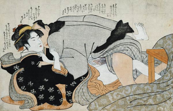 A Shunga Scene from (attr. to) Katsukawa Shunsho