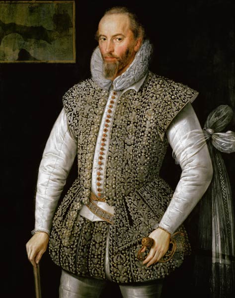 Portrait of Sir Walter Raleigh from (attr. to) William Segar