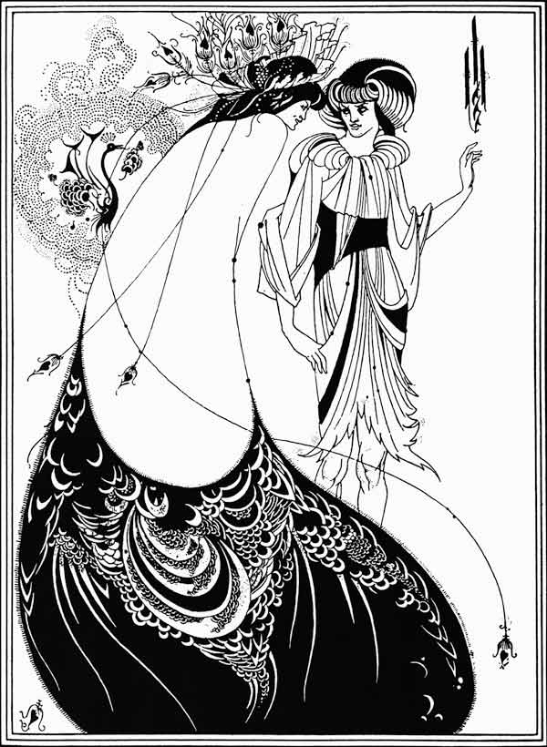The peacock skirt from Aubrey Vincent Beardsley