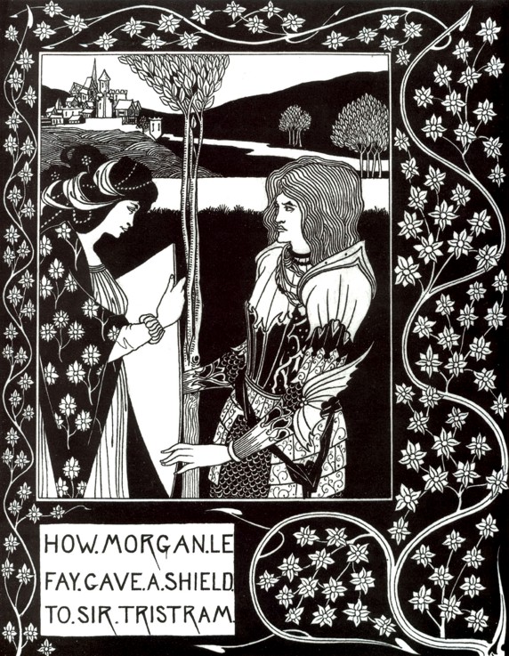 Illustration to the book "Le Morte d'Arthur" by Sir Thomas Malory from Aubrey Vincent Beardsley