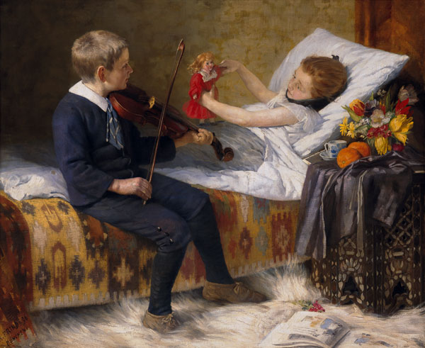 The serenade at the sickbed. from August Frind