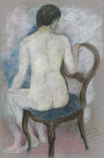 Nude on chair from August Macke