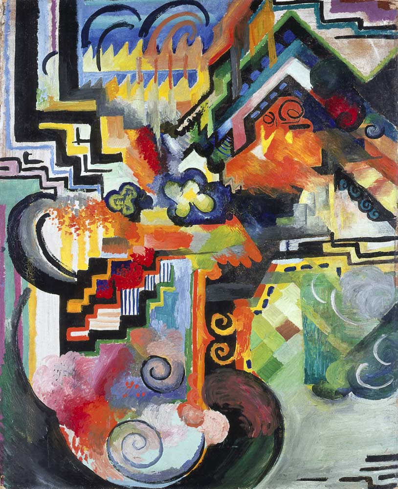 Colored composition (Hommage à Bach) from August Macke