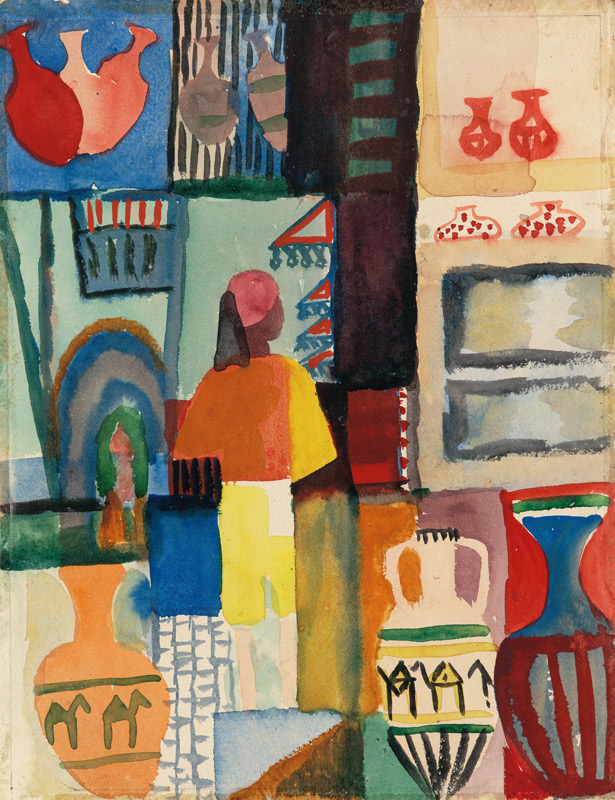 Dealer with jugs from August Macke