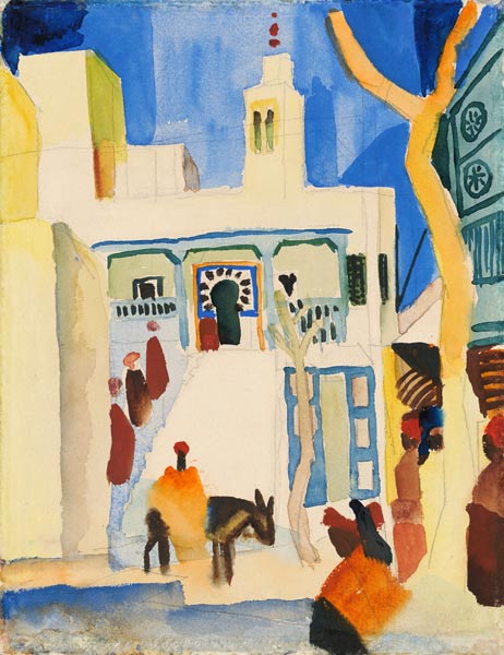 View at a mosque from August Macke
