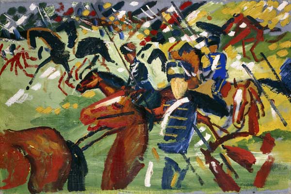 Hussars on a Sortie from August Macke