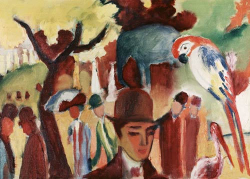 Little zoological garden in brown and yellow. from August Macke