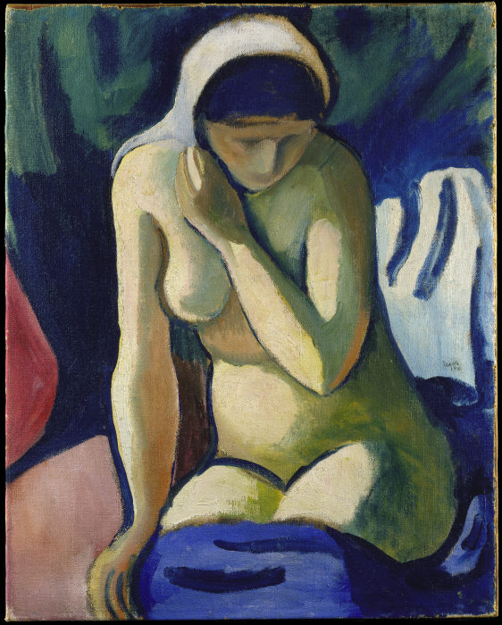 Naked Girl with Headscarf from August Macke