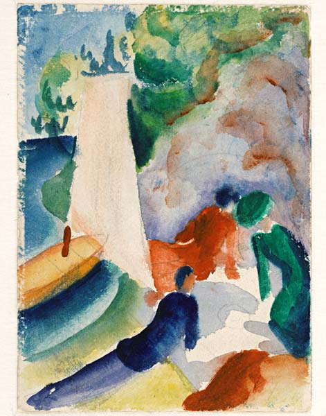 Picnic on the Beach (Picnic after Sailing) from August Macke