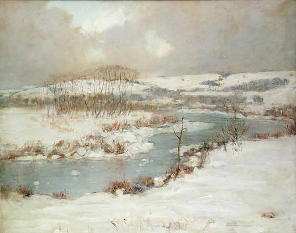 A Stream in Winter from August Vincent Tack