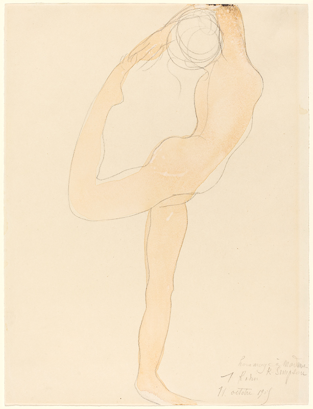 Dancing silhouette from Auguste Rodin