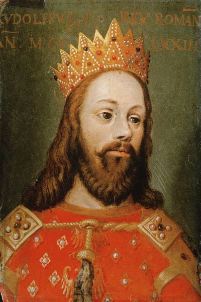 Rudolf I (1218-91) uncrowned Holy Roman Emperor, founder of the Hapsburg dynasty from Austrian School