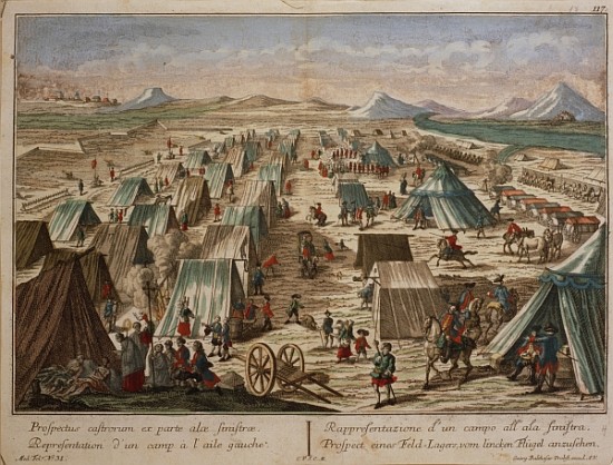 Military camp, c.1780 from Austrian School