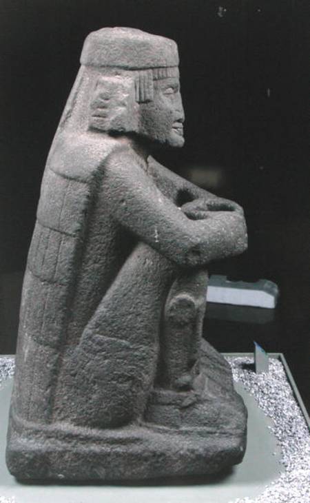 Standard-bearer, found at the Templo Mayor from Aztec