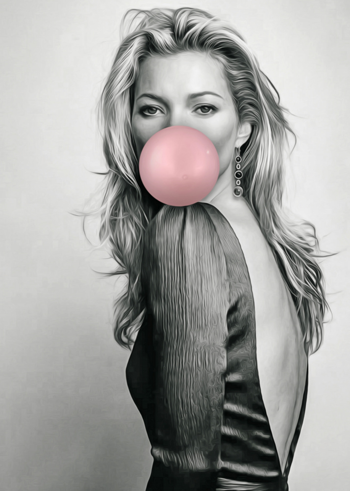 Kate Moss With BubbleGum 1 from Baard Martinussen