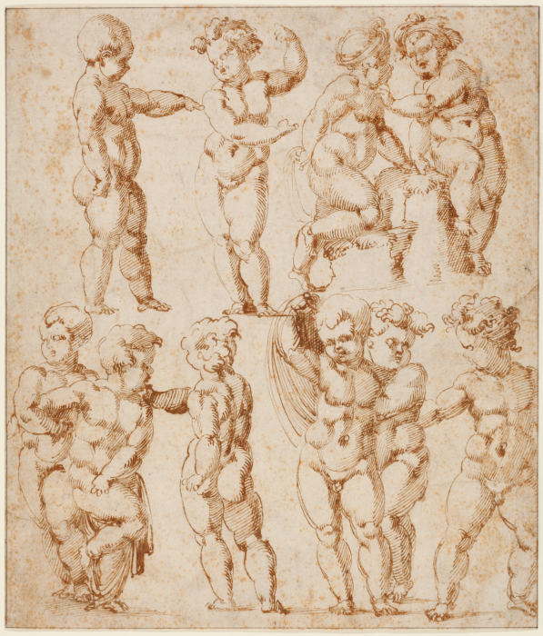 Studies of Children (Studies after a Mannequin) from Baccio Bandinelli