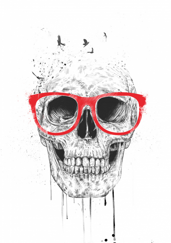 Skull with red glasses from Balazs Solti