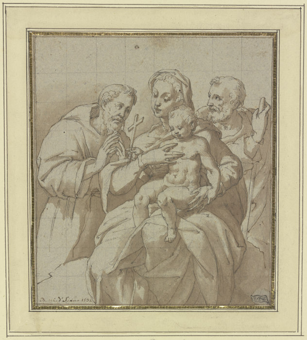 Die Heilige Familie mit dem Heiligen Franziskus from Baldassare Peruzzi
