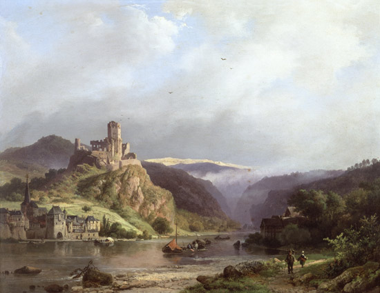 Beilstein on the Moselle from Barend Cornelisz. Koekkoek