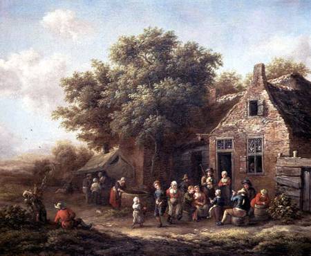 Peasants Merry-Making outside an Inn from Barend Gael or Gaal
