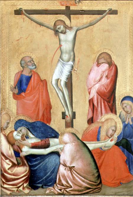 The Crucifixion and the Lamentation from Barna  da Siena