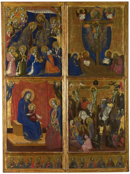 The Coronation of the Virgin. The Trinity. The Virgin and Child with Donors. The Crucifixion. The Tw from Barnaba da Modena