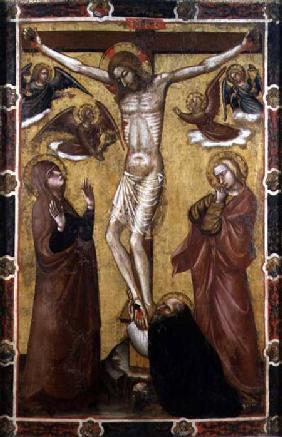 Christ Crucified - Painted Processional Banner
