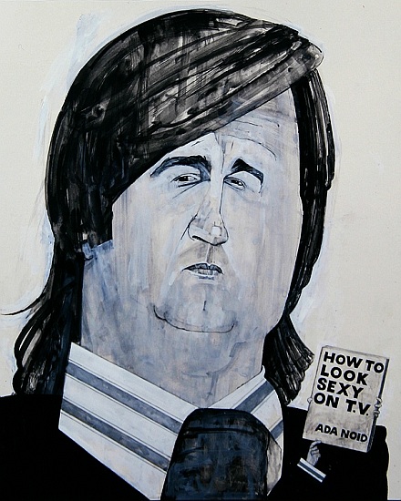 Portrait of Melvyn Bragg, illustration for The Listener, 1970s from Barry  Fantoni