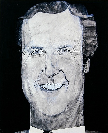 Portrait of Nicholas Parsons, illustration for The Media Mob from Barry  Fantoni