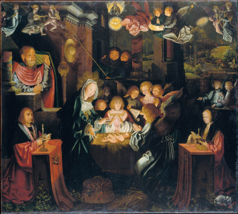 The Nativity with the Donors Peter von Clapis and Bela Bonenberg from Barthel Bruyn d. Ä.