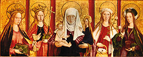 St. Anna Selbdritt the with the hll. Barbara, Margarethe, Dorothea U . Magdalena. from Bartholomeus Zeitblom