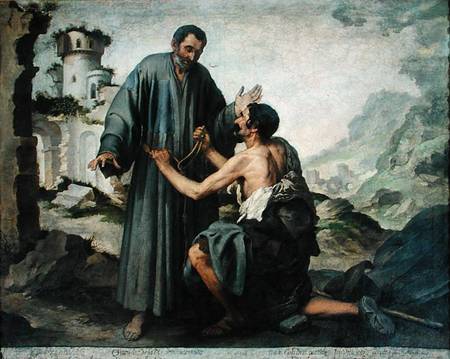 Fray Ginepero and the poor Man from Bartolomé Esteban Perez Murillo