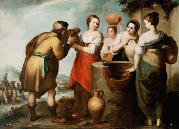 Rebecca and Eliezer at the Well from Bartolomé Esteban Perez Murillo
