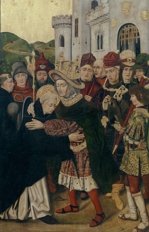 King Ferdinand I of Castile welcomed Saint Dominic of Silos from (Bartolome de Cardenas) Bermejo