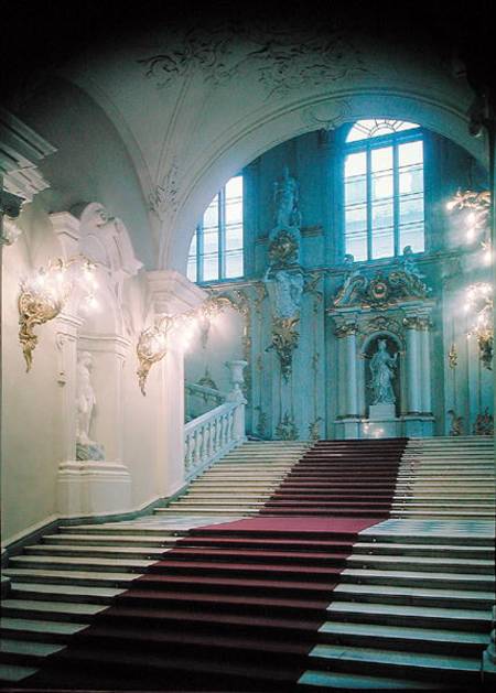 Main Staircase from the Jordan Gallery from Bartolomeo Franceso Rastrelli