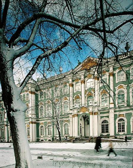 View of the South Facade of the Winter Palace, from Palace Square from Bartolomeo Franceso Rastrelli