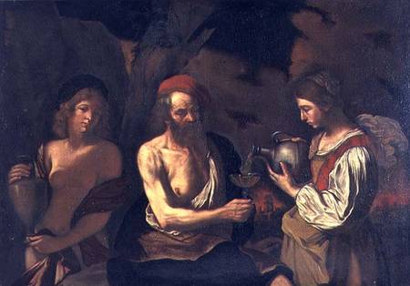 Lot and his daughters from Bartolomeo Manfredi
